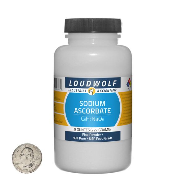 Sodium Ascorbate / 8 Ounce Bottle / 99% Pure USP Food Grade/Fine Powder