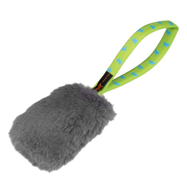 Tug-E-Nuff Faux Rabbit Fur Pocket Squeaker | Durable Dog Tug Toy | Ideal for Interactive Dog Training and Dogs of All Ages | Made of Tough Faux Fur | Puncture Proof Squeaker | 30cm (11.5 inches)