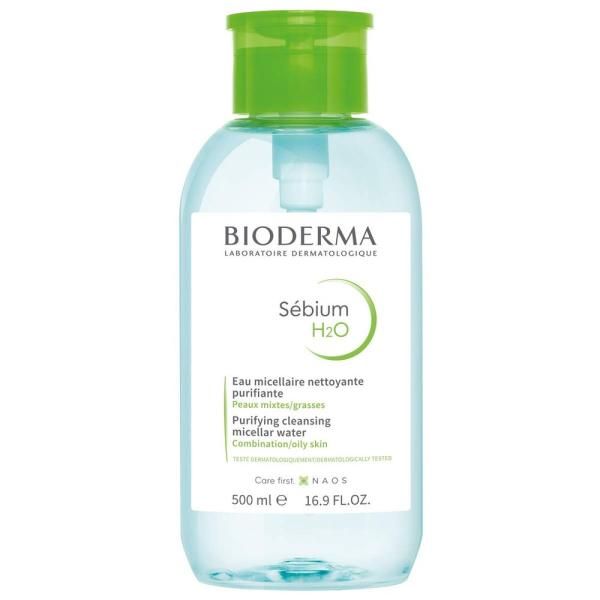 Bioderma Sebium - H2O Micellar Water Facial Cleanser &amp; Makeup Remover Pump 16.9 F