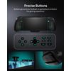 Hall Effect Switch Controller Compatible with Switch/OLED, One-piece Switch Pro Controller, Ergonomic Joypad Replacement with 7 LED Colors/Turbo/Mapping - Black