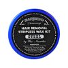 Barbero Grooming Microwavable Hair Removal Stripless Wax Kit Steel 8.45 Ounces by Wax Necessities Waxness