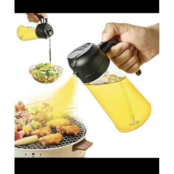 470 mL Oil Dispenser Bottle for Kitchen - 2 in 1 Oil Dispenser and Oil Spray