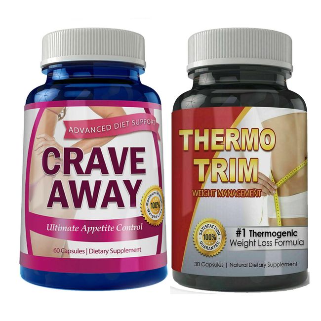 Crave Away Appetite Control & Thermo Trim Weight Management Dietary Capsules