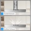 24 inch Stainless Steel Kitchen Under Cabinet RangeHood 280CFM Push Button LED