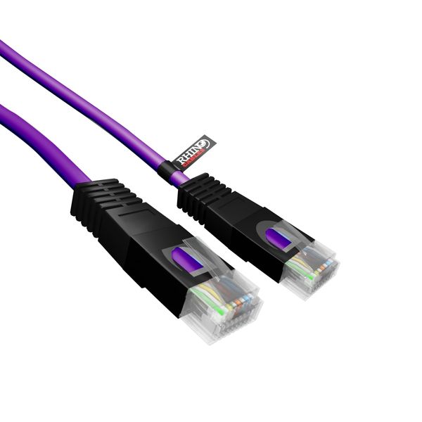 rhinocables X-Over Cat5e Ethernet Cable, RJ45 Cable, Twisted Pair Crossover Cable Network LAN Cat5 Patch Lead, Coloured Internet Cable (5m, Violet)