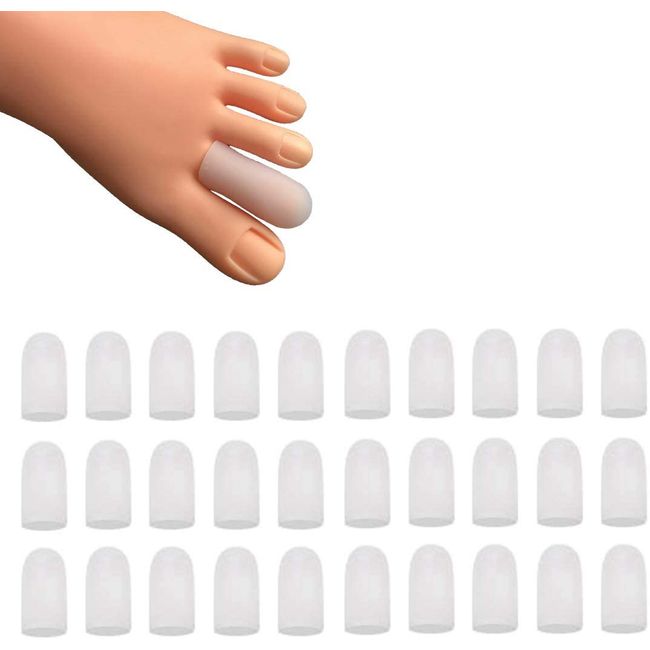 30 Pieces Gel Toe Caps, Silicone Toe Protector, Toe Covers