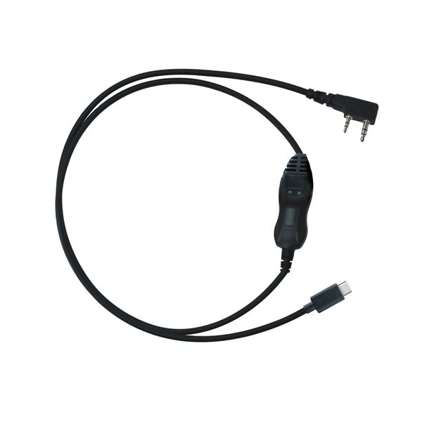 BTECH PC03 USB-C Programming Cable – FTDI Chipset for Baofeng & Kenwood K1 2 Pin Two-Way Radios | Compatible with Windows, Mac, and Linux | Easy Plug-and-Play Chirp Programming