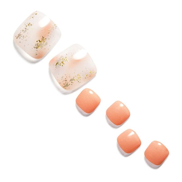 Dashing Diva ZPA149NJ Gel Nail Stickers, Artificial Nails, Color Gel, Light, Hardened Type, Design, Feet, Pedicure, Glaze, Orange Sugar, Orange