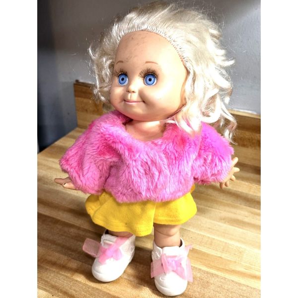 1990 Galoob Baby Face Doll So Sweet Sandi Fur Coat #1