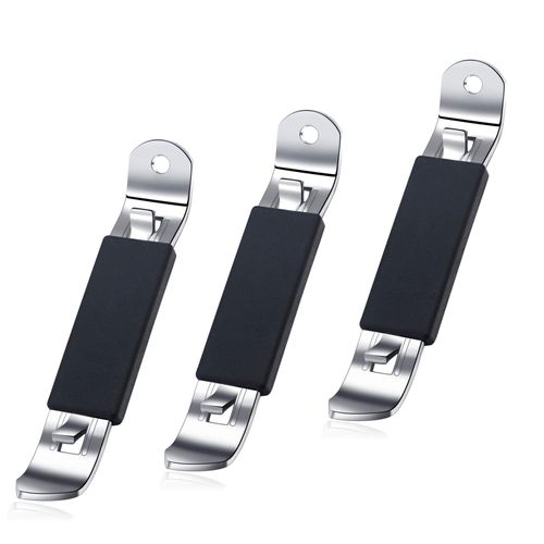 3 Pieces Magnetic Bottle / Can Opener Classic Beer Opener Stainless Steel Small Can Tapper with Magnet for Camping and Traveling HANCELANT