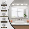 4 Lights Bathroom Vanity Light Fixtures Brushed Nickel LED Dimmable Vanity Light