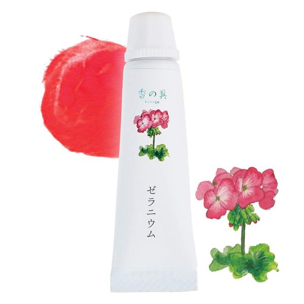 GRASSE TOKYO Incense Ingredient "Aka" (R) Geranium 7 ml kanogu"Red" Geranium (Watercolor paint with fragrance) H78 x W29 x D16 mm