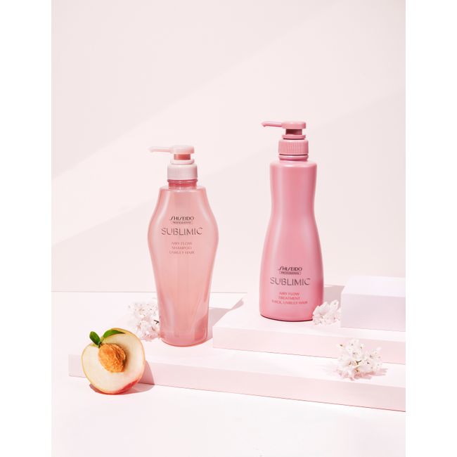 Subrimic Airy Flow Shampoo 500ml + Treatment (T) 500g (2-piece set) [For thick and frizzy hair] + miniature gift