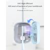 Impressive Smile Rechargeable Mini UV Toothbrush Sterilizer Cover with Fan and USB cord for Travel or Home, Long Battery Life and Improved Case Ventilation (Blue)