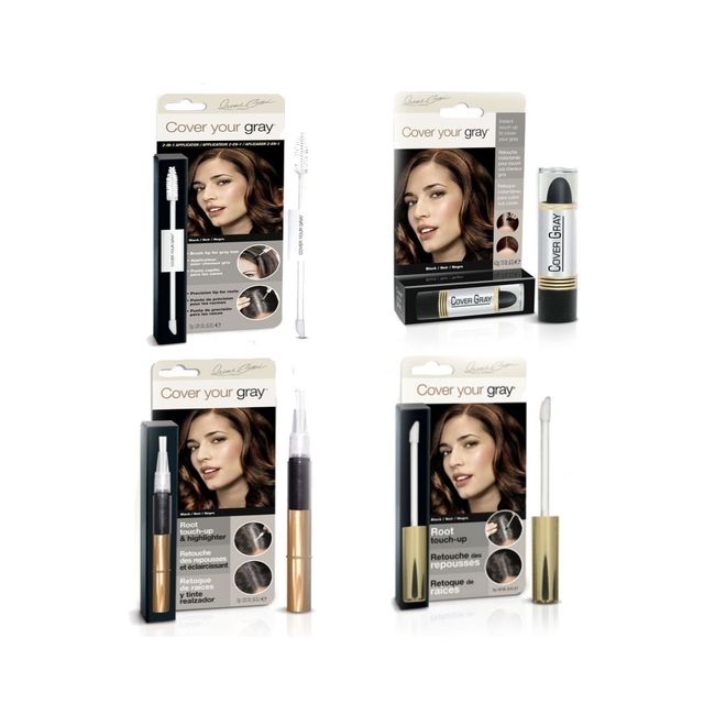 Cover Your Roots Hair Touchup Megapack - 4 Piece Set - Black