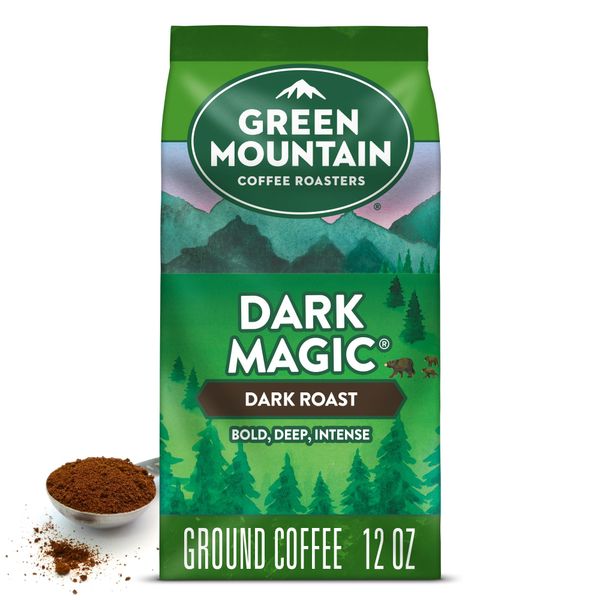 Green Mountain Coffee Roasters, Dark Magic, Ground Coffee, Dark Roast, Bagged 12oz.