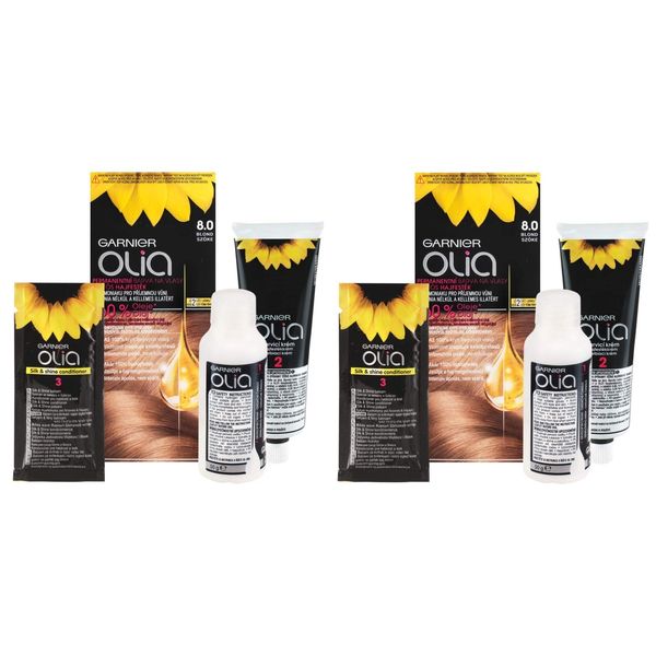 Olia 8.0 Natural Blonde (without Mixing Bottle) Pack of 2 (2 x 115 ml)