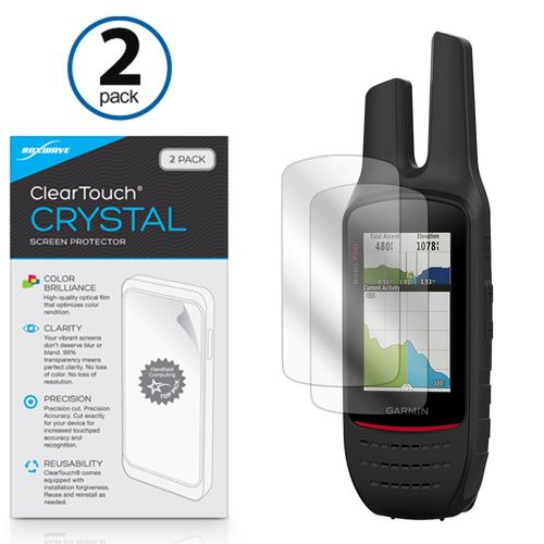 BoxWave Screen Protector Compatible with Garmin Rino 750 - ClearTouch Crystal (2-Pack), HD Film Skin - Shields from Scratches