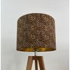 Leopard Animal Print Brushed Gold Drum Lampshade