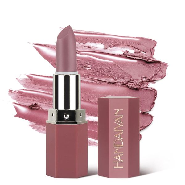HANDAIYAN Lipstick,Matte,Smooth,Waterproof,Highly Pigmented Lipsticks（03# Nude)