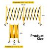 16FT Industrial Expandable Barricade Folding Security Gate with Wheels,Retrac.