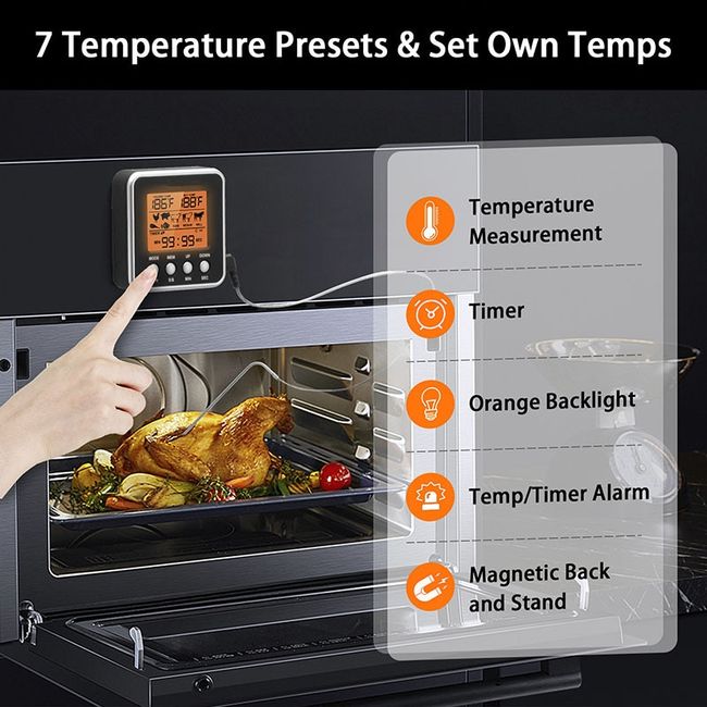 Digital Laser Temperature Gun Oven Temperature Meter Infrared Thermometer  Meat Food Cooking BBQ IR Thermometer