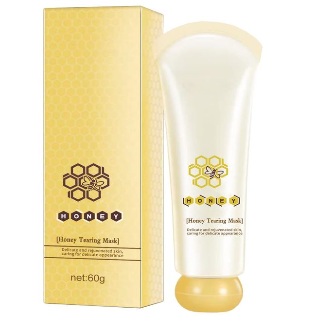 Honey Tearing Peel Mask,Honey Tearing Mask Peel Mask Dead Skin Clean Pores Shrink,Pro-herbal Refining Peel-off Facial Mask,For All Skin Types Women