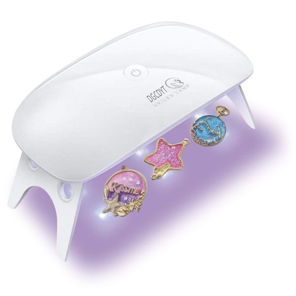 UV Light for Resin, Curing Light, LED Nail Dryer, UV-LED-Red and White, Triple Light Source, Low Heat Function, Can Be Used With Folding Hands and Legs, For Resin Crafts and Gel Nails, New 12 W