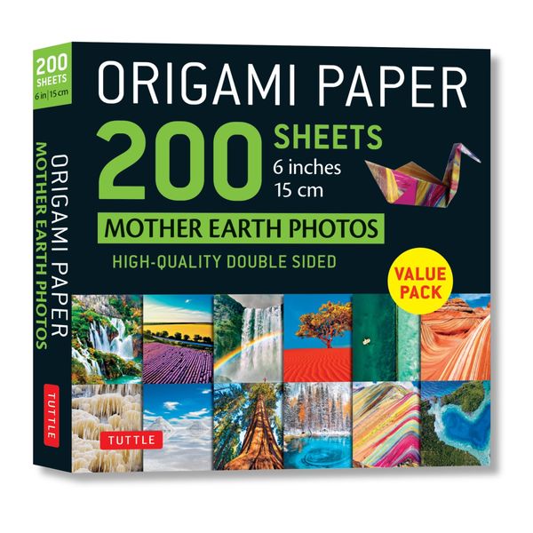 Origami Paper 200 sheets Mother Earth Photos 6" (15 cm): Tuttle Origami Paper: Double Sided Origami Sheets Printed with 12 Different Photographs (Instructions for 6 Projects Included)