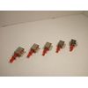 5X Pack Maintained 6 Pins 8 w/Legs Push Button Power Switch Red Reset KXW Lock