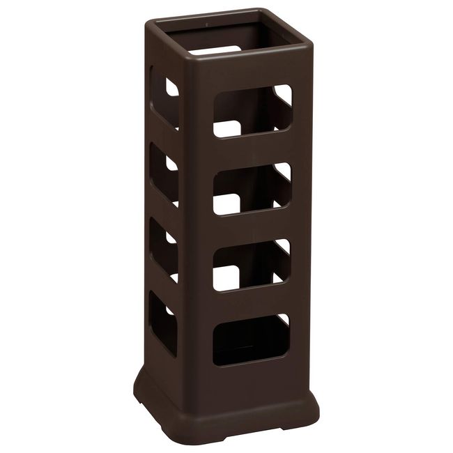 Ohara Industry UB-425 Umbrella Stand, Brown, Approx. 17.7 x 7.1 x 6.7 inches (45 x 18.1 x 17 cm), Square Shape, Holds Approx. 8