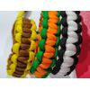 3 Pack Mad Max Style Adjustable Paracord Bracelets 7.5" Diamond Knott. White