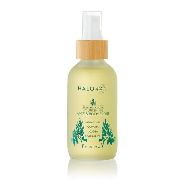 Halo 42 Copaiba infused Face and Body Oil- Jojoba, Geranium, Rose Hip, Vitamin E