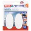 Tesa 58013-00052-01 Oval Hooks: 2 Hooks and 4 Strips, Size L