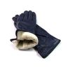 Womens Premium Soft Real Leather Gloves medium navy