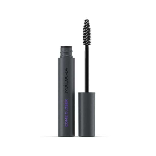 MÁDARA Organic Skincare | Come Closer Infinite Lash Mascara – 6 ml, verlängert und definiert, mit Peptiden angereicherte Formel, ohne synthetische Farbstoffe, tiefschwarze Farbe