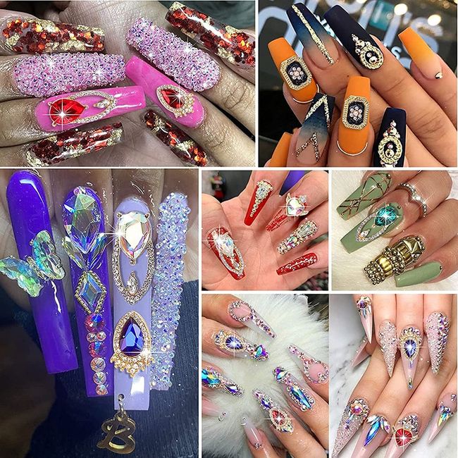 Rhinestones Nail Decoration, Nails Decorations Diamonds