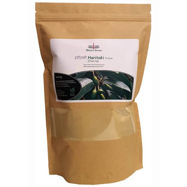 Haritaki Pulver fein vermahlen | 1000g | 1Kg | geprüfte Qualität aus Indien | Shiva's Dream | alle 3 Doshas im Gleichgewicht