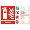 Landscape Self Adhesive Water Fire Extinguisher Sign