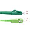 Elfcam - Fiber Optic Cable SC/APC to LC/APC OS2 Singlemode Simple LSZH, Yellow (2m)