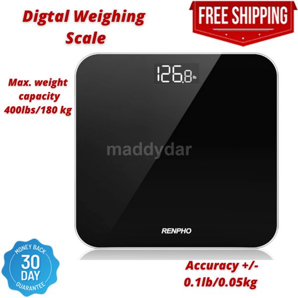 RENPHO Digital Bathroom Scale Highly Accurate Body Weight Scale with Lighted LED