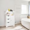 White Bathroom Cabinet Storage Organizer w/3 Drawers Shelf Stuff Display Rack