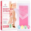 Body Wax Strips, Wax Hair Removal, Rose scent (40 Count Double-Sided)