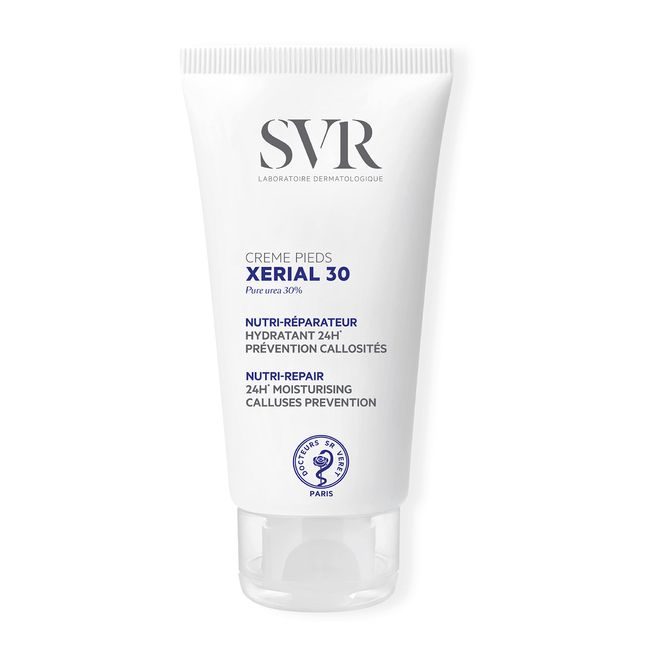 SVR XERIAL 30 Foot Maintenance Cream for Dry, Scaly, Peeling, Rough Skin Prone to Corns + Calluses. Manages + Prevents Formation of Hard Skin. Ideal for Open-Shoe Wearers + Hard-Working Feet, 50ml