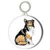 Border Collie POP Art Short Chain Keyring Bottle Opener