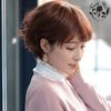 Montblanc Short Wig, Partially Hand Planted, Made in Japan, Feminine Short, Curly Style, Random Curl, Short Perm, 5 Colors Available, lemon tea