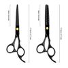 Professional Home Hair Cutting Kit - Quality Home Haircutting Scissors Barber/Salon/Home Thinning Shears Kit with Comb and Case Black Cape for Men and Women