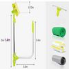 Extendable High-Rise Window Cleaner Telescopic U-Type Window Cleaning Squeegee Washer with Telescoping Pole, Adjustable Various Angles Head, 2 in 1 Sponge Squeegee, Washable Sponge Tool Kit