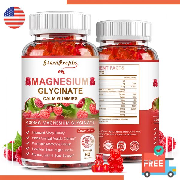 Magnesium Glycinate Gummies For Sleep Improve Stress Relief Support Bone