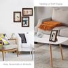 PECULA 2 Pack 4x6 Frames, Brown Frames for Wall & Tabletop Display, Clear Display